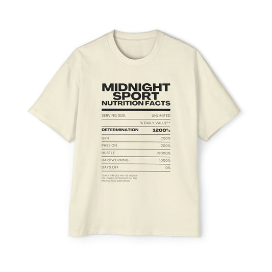 "Nutrition Label" Oversized Tee